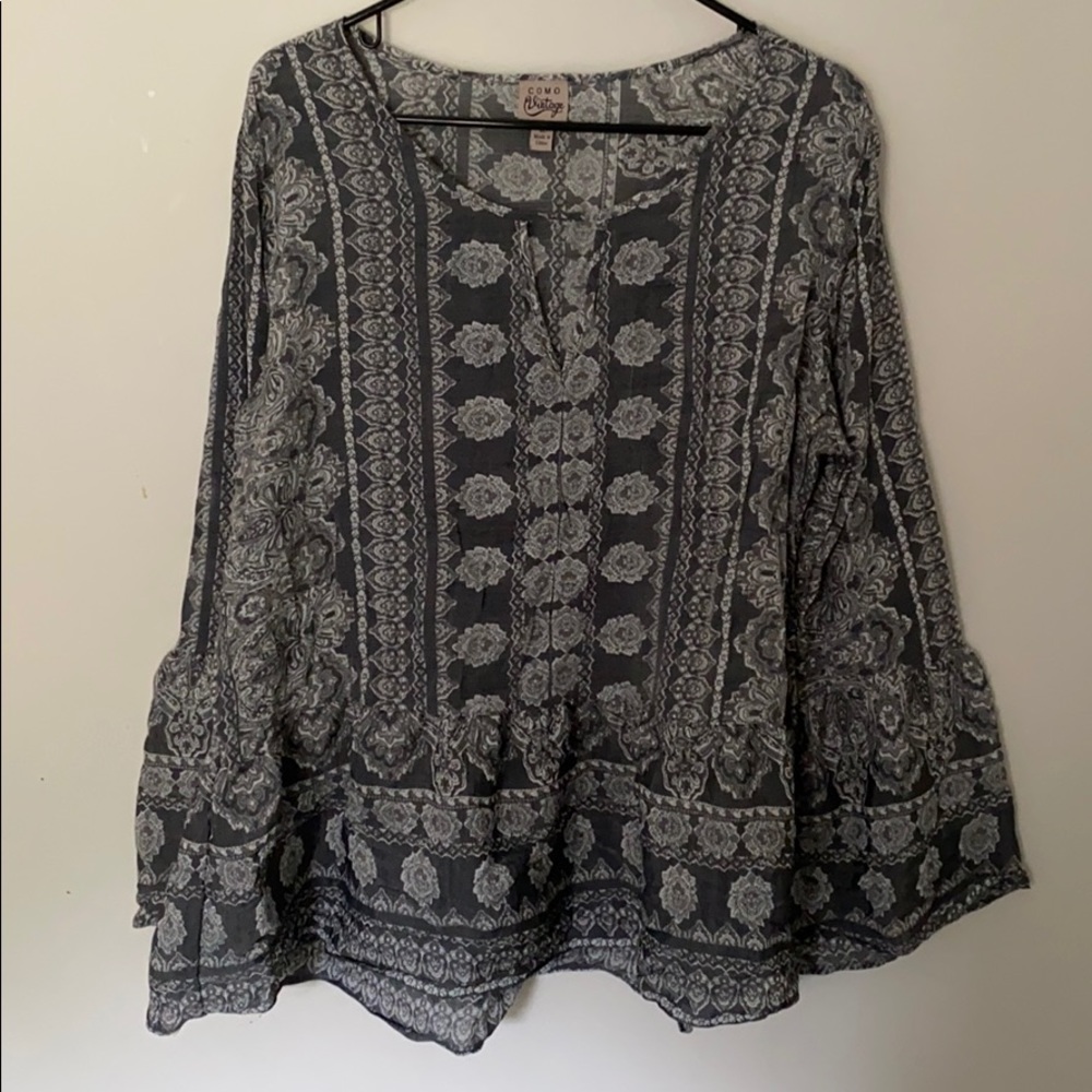 Como Vintage Peplum Blouse